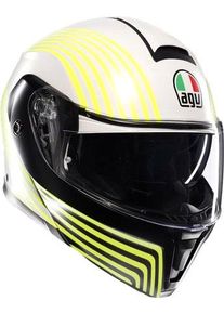 AGV Streetmodular Iseo, flip up helmet , color: Matt White/Black/Neon-Yellow , size: M