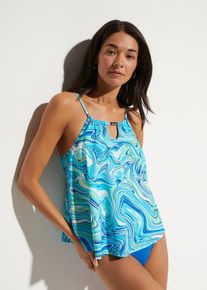bonprix Női Tankini (2-részes szett) kivágással, kék, 52