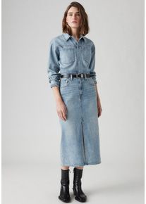 Levi's Levi's® Jeanskleid »WESTERN DENIM MID«, Denim-Midi-Hemdkleid