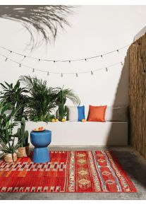 benuta Pop Sisä- ja ulkotilojen matto Ria Monivärinen 120x180 cm Abstrakti,Raja,Geometrinen, Kilim,Perinteinen