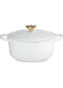 Le Creuset Bräter CHRISTMAS weiss, Pfanne + Kochtopf, Weiss