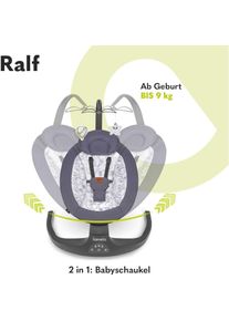 lionelo, Babywippe, 2-in-1 Babywippe und Liegestuhl - Ralf