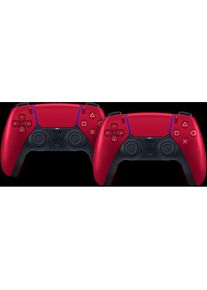 Sony PlayStation 5 DualSense Draadloze Controller Vulkanrote Duo Pack (PS5), Gaming Controller, Rot