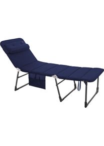 Crespo, Liegestuhl, Ligbed - AP-363 XL Air-Deluxe - Blauw (84) (203 cm)