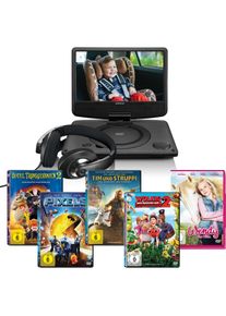 Lenco DVP-935 - Portable DVD-speler met batterij - 9 inch - Zwart (Tragbarer DVD-Player), Bluray Player + DVD Player, Schwarz