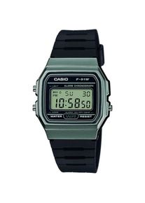 Casio, Armbanduhr, F-91wm-1bef, Grau, Schwarz, (Digitaluhr, Chronograph, 35.20 mm)