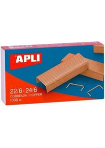 Apli, Büroklammer, Heftklammern 22/6-24/6 6 mm 10 Stücke (25 Stück) (10 x)