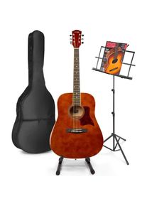 Max gitaar voor beginners - SoloJam Western gitaar - Incl. gitaar standaard, muziekstandaard, gitaar (Akustik Gitarre, Ahorn, Lindehout), Gitarre, 