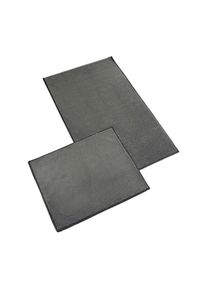 Bellatex Fürdőszoba szőnyeg szett, kivágás nélkül BANYGOLD sötét szürke, 60 x 100, 60 x 50 cm, sötétszürke
