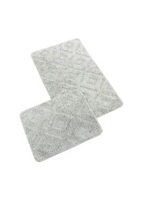 Bellatex Fürdőszoba szőnyeg szett kivágás nélkül BANYSILVER világosszürke, 60 x 100, 60 x 50 cm, világosszürke