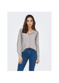 Only, Damen, Hemdbluse &raquo;ASMIN SHIRT L/S WVN NOOS&laquo;, Falcon Stripes:WHITE, S, Falcon Stripes:WHITE, Bluse von Only