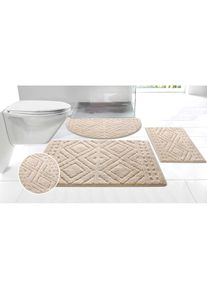 my home , Badematte »Louvres, Badvorleger, Badezimmer Teppich, Duschvorleger«, rutschhemmend beschichtet, schnell trocknend, Badteppich, Uni...