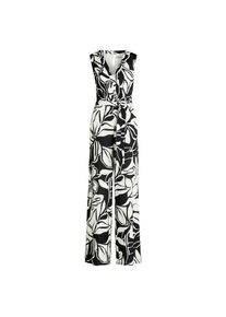 Vera Mont , Jumpsuit »Jumpsuit mit Bindegürtel« , Black/Nature , EURO , 48 -EURO , 48 , Passform: Figurumspielend