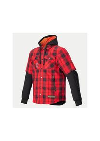 Alpinestars Motorradjacke MO.ST.EQ Tartan Shirt (Rot/Schwarz)