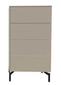 Müllermöbel Aventa Sideboard Müller Möbelwerkstätten Combinaison préférentielle 7 Mélamine gris pierre / Pied en métal