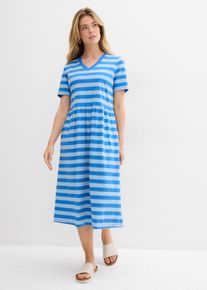 Jersey jurk van biologisch katoen - blauw - maat 44/46 (L) - 100% katoen - bonprix