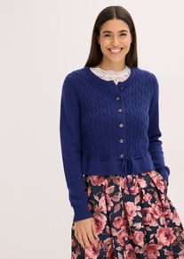 Tiroler vest - blauw - maat 44/46 (L) - met katoen - bonprix
