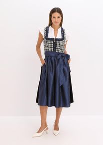 Dirndl en schort (2-dlg. set) - blauw - maat 50 - bonprix