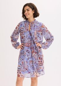 Chiffon tuniekjurk met een strik - paars - maat 40 - bonprix