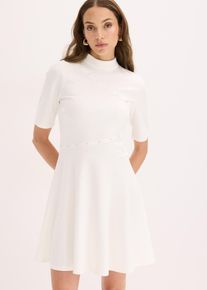 Mini jurk met studs - wit - maat 42 - viscose - bonprix