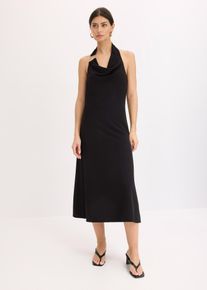 bonprix Női Midi ruha dekoratív fém részlettel, fekete, 36/38