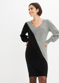 Strikket kjole, svart, størrelse 32/34 (XS), bonprix