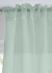 Gardine aus feiner Batist Struktur (1er Pack), gr&uuml;n, Gr&ouml;&szlig;e 145x140 cm, bonprix
