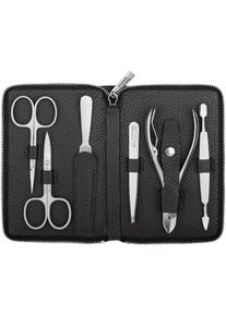 ERBE® Erbe Damen Maniküre-Etui »Maniküre Set Reißverschluss-Etui Serie "Piemont" in schwarz, Größe B/H/T: 100 mm x 145 mm x 30 mm