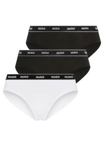 HUGO underwear Slip TRIPLET BRIEF STRIPE met hugo logo-elastisch tailleband (3 stuks) dames slips maat L multicolor