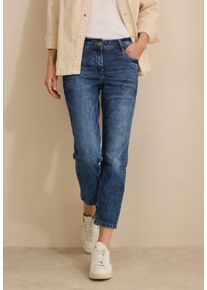 Cecil 5-pocket jeans Stijl Scarlett enkelvrij, met stretch dames jeans maat 31 blauw