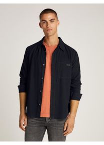 Calvin Klein Overhemd met lange mouwen REGULAR CHAMBRAY SHIRT heren overhemden maat M zwart