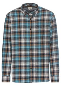 Camel Active Overhemd met lange mouwen met ruitpatroon heren overhemden maat L blauw