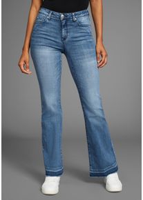 Kangaroos Wijde jeans Flare wijde jeans met hoge taille dames wide leg jeans maat 32 blauw
