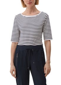 s.Oliver BLACK LABEL T-shirt met gestreepte look dames t-shirts maat 36 wit