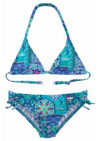 Buffalo Triangelbikini Shari Kids folklore-print meisjes bikini's maat 122/128 blauw