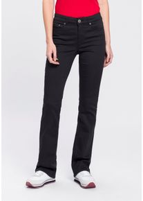 Arizona Bootcut jeans Shaping elastische pasvorm, bootcut-pasvorm, used-wassing, hoge taille dames jeans maat 34 zwart
