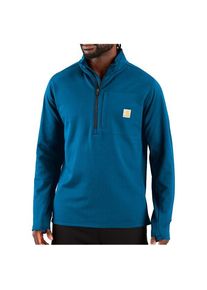 Carhartt Mock Neck Half-Zip T-Shirt Longsleeve Men (S, blue)