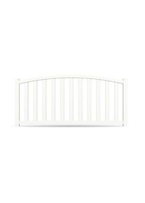 Zaun, Aluminium, Weiß RAL 9016, Modell Ansfelden, flexible Befestigungssysteme, Zaunelement individuell konfigurierbar