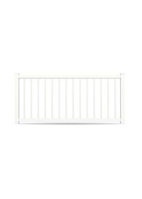 Zaun, Aluminium, Weiß RAL 9016, Modell Hard, flexible Befestigungssysteme, Zaunelement individuell konfigurierbar