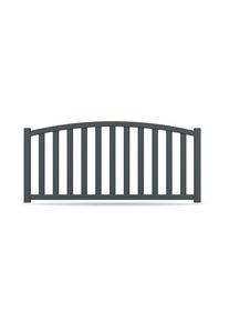 Zaun, Aluminium, Anthrazit, Modell Ansfelden, flexible Befestigungssysteme, Zaunelement individuell konfigurierbar