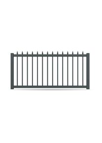 Zaun, Aluminium, Anthrazit, Modell Steyr, flexible Befestigungssysteme, Zaunelement individuell konfigurierbar
