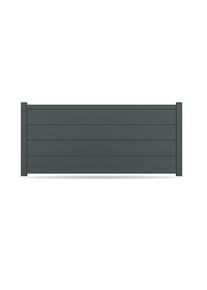 Zaun, Aluminium, Anthrazit, Modell Wels, flexible Befestigungssysteme, Zaunelement individuell konfigurierbar