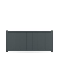 Zaun, Aluminium, Anthrazit, Modell Wörgl, flexible Befestigungssysteme, Zaunelement individuell konfigurierbar