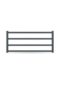 Zaun, Aluminium, Anthrazit, Modell Graz, flexible Befestigungssysteme, Zaunelement individuell konfigurierbar