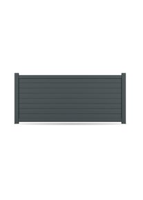 Zaun, Aluminium, Anthrazit, Modell Innsbruck, flexible Befestigungssysteme, Zaunelement individuell konfigurierbar