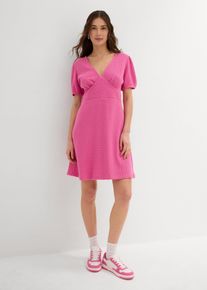 bonprix Femei Rochie din tricot din bumbac 100%, roz, 48/50