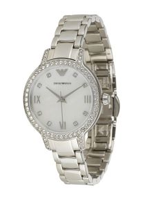 Emporio Armani Dames Analoog horloge zilver / parelwit One Size
