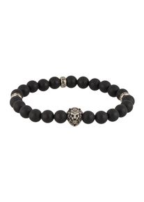 Guess Armband Herren schwarz, silber Größe One Size