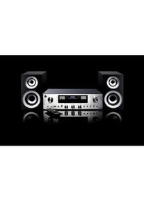 GPO PR200 - Premium Line HiFi systeem, DAB+ radio, CD, USB, bluetooth (Bluetooth, WLAN, 1x 12 W), Stereoanlage, Silber