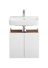 Saphir , Waschbeckenunterschrank »Quickset 947 Unterbeckenschrank, Weiß Glanz, 2 Türen«, Waschbeckenschrank inkl. Türdämpfer, 60 cm breit, ohne...